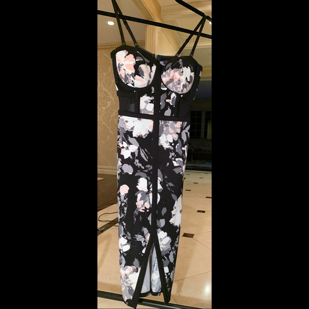 Midi dress Flowers Mesh